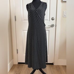 Alfani Black and White Polka Dot Wrap Dress